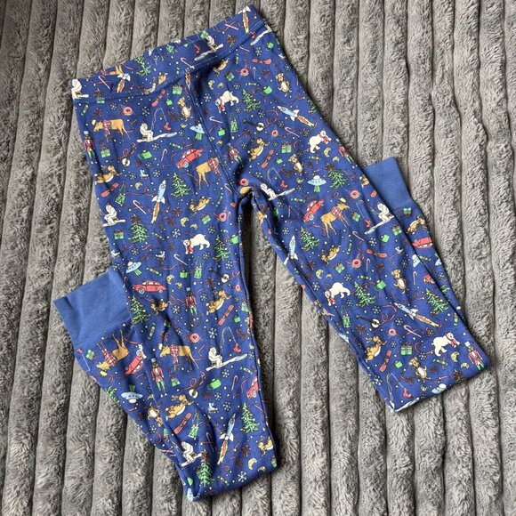 NWT J. Crew crewcuts Navy Winter Print Kids Pajama Set Size 10 - Picture 6 of 8